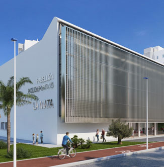 El nuevo pabellón de La Mata, en Torrevieja, será un espacio polivalente con capacidad para cerca de 400 personas